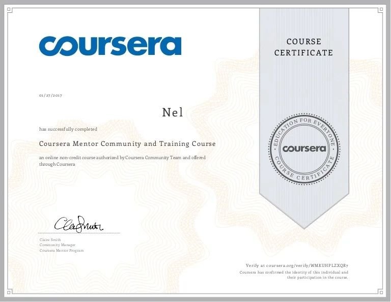 Coursera Certificate After Applying for Financial Aid